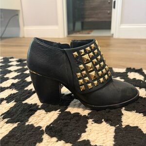 Zara Black Studded Ankle Boots